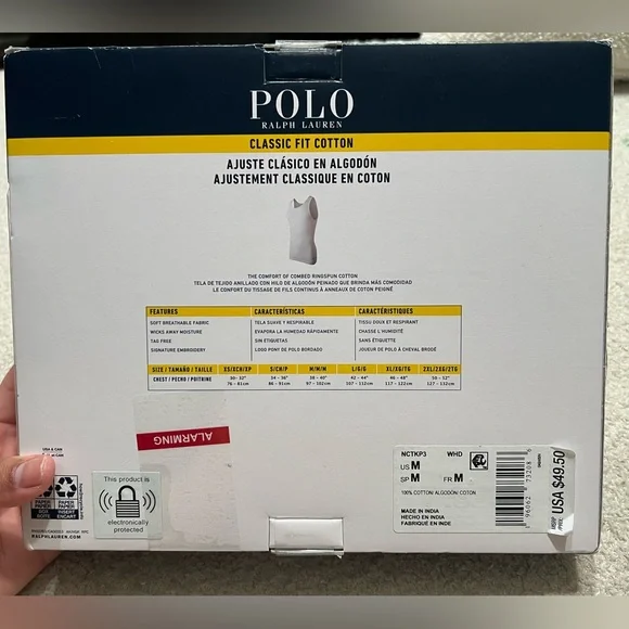 Polo by Ralph Lauren Classic Fit Cotton Tank - White - Picture 2 of 5